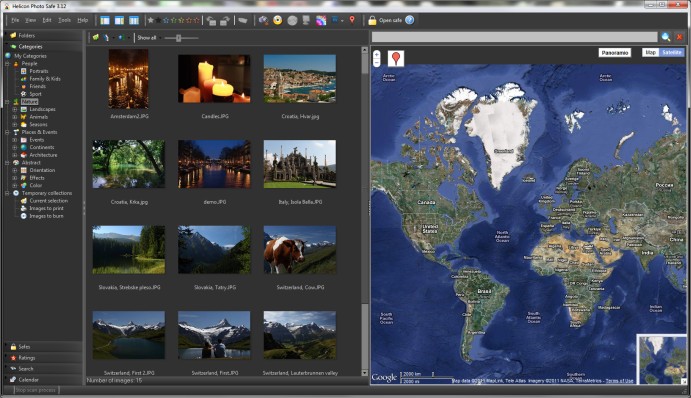 Helicon Photo Safe General Layout screenshot